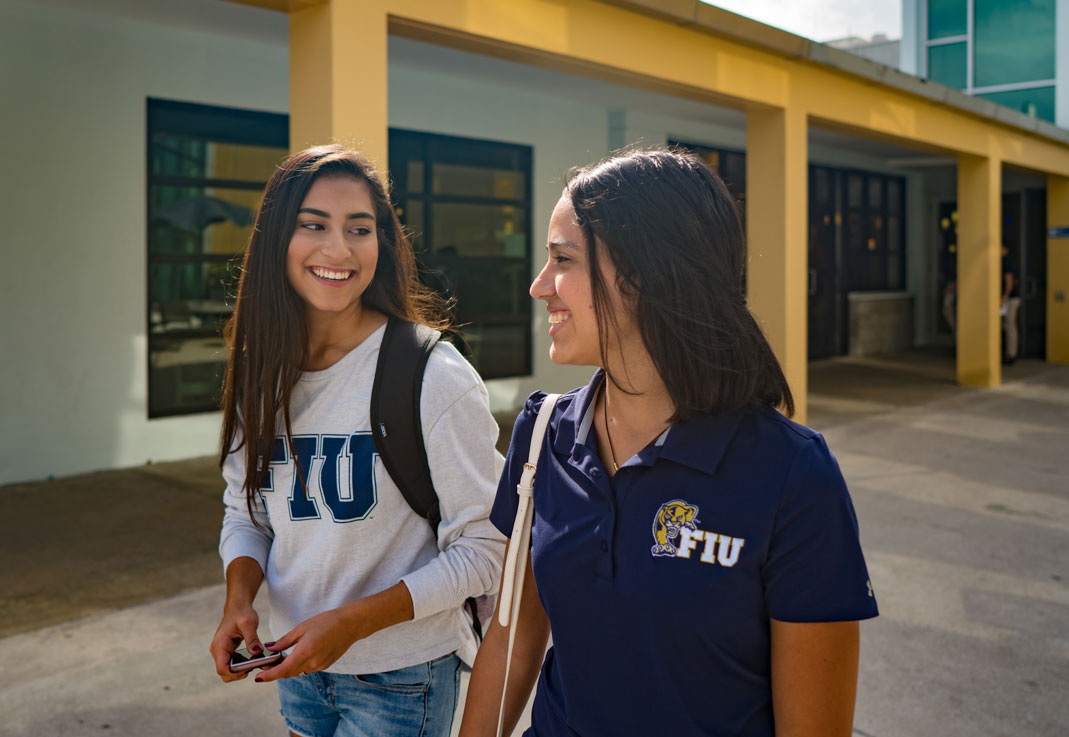 FIU Students from Puerto Rico: Mariela Serrano (left) and Sarah Colon (right)